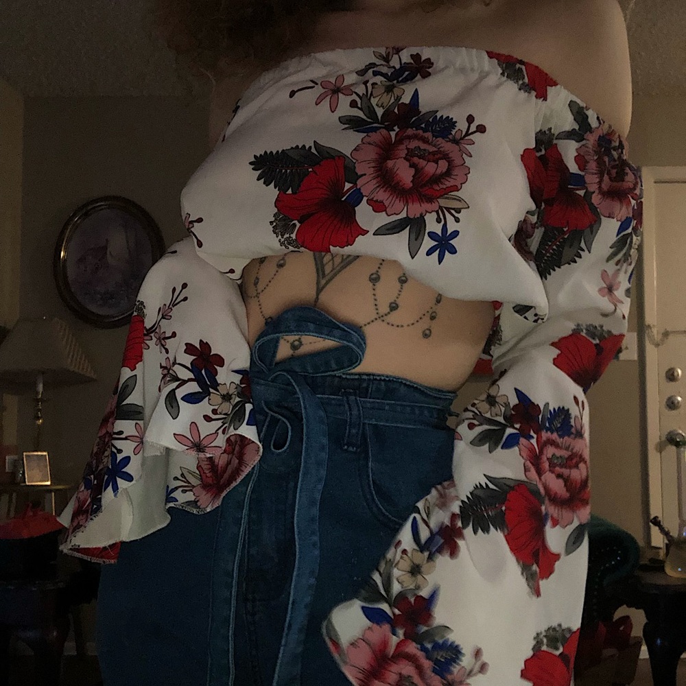 Flared crop top